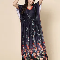 CHUI MUI Women Floral Printed Maxi Kaftan Nightdress-picture-40