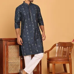 Jompers Embroidered Kurta Pyjama Set-56