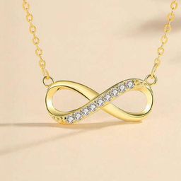 Tipsy closet Gold-Plated American Diamond Stainless Steel Necklace-image-80