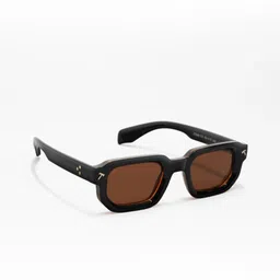 ZAADRAN Unisex Rectangle with Polarised and UV Protected Lens Sunglasses Tourister Brown-9