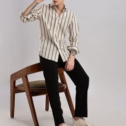 Calvin Klein Jeans Men Classic Slim Fit Opaque Striped Casual Shirt-image-95