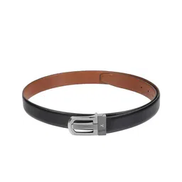 Mochi Men Textured Push Pin Closure Leather Reversible Belt-image-3