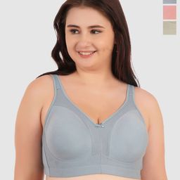 DressBerry Women Pack Of 3 Full Coverage Non Padded T-Minimizer Bra-17
