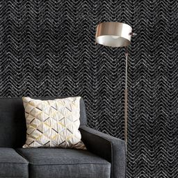 ArtzFolio Printed UV-Resistant Anti-Bacterial Black White Chevron Peel & Stick Wallpaper-image-68
