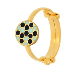 BHIMA 22K BIS Hallmark 916 Purity Yellow Gold Soccer Kids Ring-80