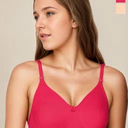 Eden Pack Of 2 Cotton Non Padded Full Coverage T-shirt Bra-picture-26