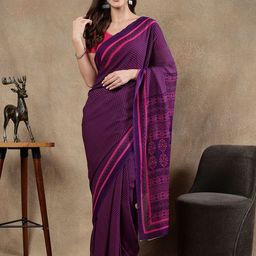 BALOOBI Ethnic Motifs Silk Blend Saree-57