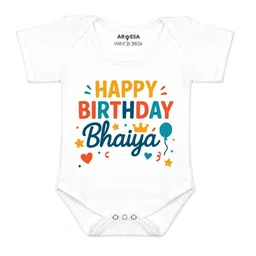 Arvesa Kids-Unisex White Cotton Rompers-picture-22
