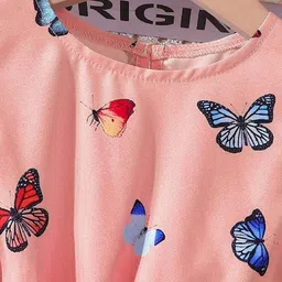 Billion Print Flutter Sleeve Fit & Flare Dress image 4