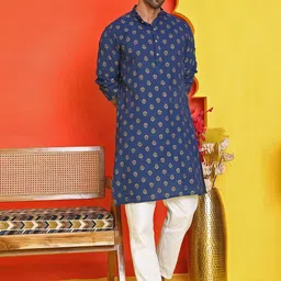 Anouk Men Ethnic Motifs Printed Regular Kurta with Pyjamas-11