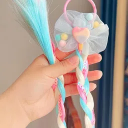 LYTIX Set Of 4 Assorted Ponytail Holders With Hair Extensions image 3