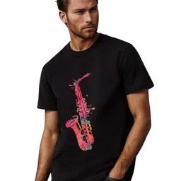 BLUEFICUS Graphic Printed Round Neck Bio Finish Slim Fit T-shirt-image-75