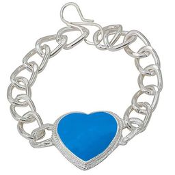 MEMOIR Unisex Brass Silver-Plated Link Bracelet-image-102