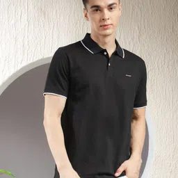 COBB Men Solid Polo Collar Cotton T-shirt-picture-44