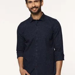 Blackberrys Men India Slim Fit Graphic Printed Spread Collar Cotton Casual Shirt-image-55