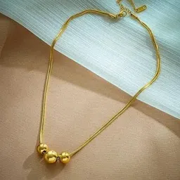MEENAZ Gold Plated Stainless Steel Necklace-52