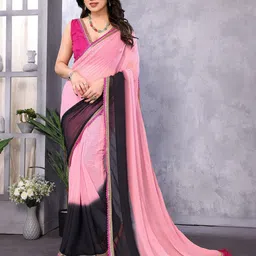 VEDANT VASTRAM Tie and Dye Dyed Pure Georgette Saree-picture-1