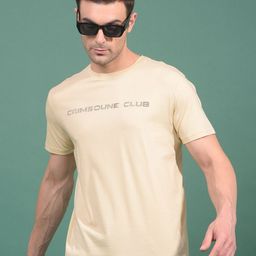 Crimsoune Club Men Typography Printed Round Neck Cotton Slim Fit T-shirt-image-16