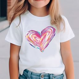YK Girls High Neck Indigo T-shirt-image-88