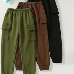 Kaff Kids Pack Of 3 Mid Rise Joggers-picture-42