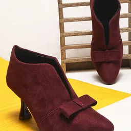 JM Looks Party Block Pumps with Bows-42