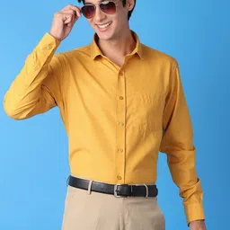J White by Vmart Men Classic Spread Collar Solid Formal Shirt-image-30