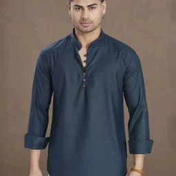 DIVISIVE Mandarin Collar Straight Kurta-image-80