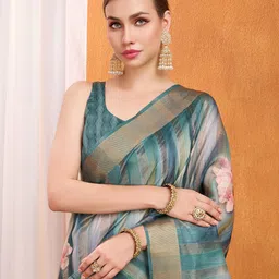 Mantrotsav Floral Zari Tissue Saree-54