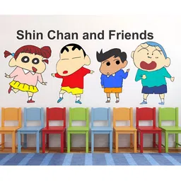 LANSTICK Shinchan With Friends Self-Adhesive Wall Sticker-image-54