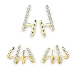 Inara Robes Women Gold Ear Cuff Earrings-picture-24