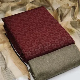 SAINOOR Geometric Woven Design Unstitched Dress Material-image-59