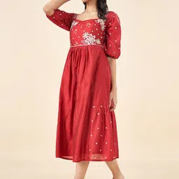 AKKRITI BY PANTALOONS womens Embroidered  Dress-image-67