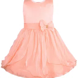 Wish Karo Girls Satin Fit & Flare Dress-image-49