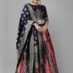 Mr Y Semi-Stitched Lehenga Set-image-24