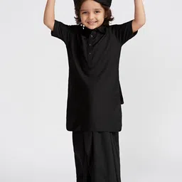 VASTRAMAY Boys Regular Kurta with Dhoti Pants-40