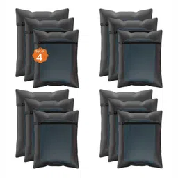 Aura 12Pcs Black Reusable Mesh Laundry Bags With Zipper-image-33