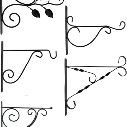 garden deco High Quality Unique design Wall Mounted Shelf Brackets (Set of 5 Pcs) 32.5 Cm Shelf Bracket image 2