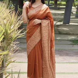 Aldwych Zari Silk Blend Banarasi Saree-image-91