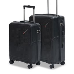 SWISS MILITARY Calvin Set Of 2 Textured Hard-Sided TrolleyBags-31