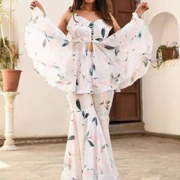 FILIB LONDON Women Floral Printed A-Line Kurta with Sharara-picture-24
