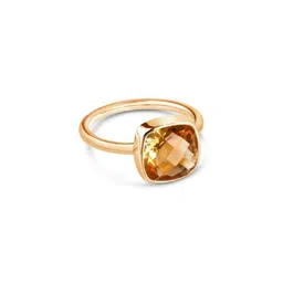GenZcomplex Yellow Copper Citrine Finger Ring-55