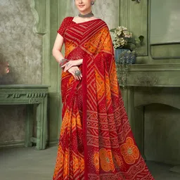 LeeliPeeri Designer Bandhani Poly Chiffon Bandhani Saree-image-60