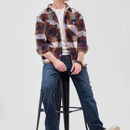 Snitch Men Relaxed Tartan Checks Opaque Checked Casual Shirt-image-13