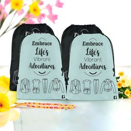 Aura Grey & Black 4 Pieces Reusable Multi-Utility Organisers-11