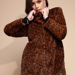 Global Republic Women High Neck Single-Breasted Overcoat-image-10