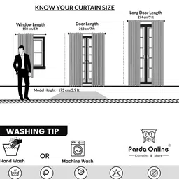 Parda Online Rust Set of 2 Black Out Window Curtain image 3