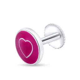 Nipura Girls 925 Sterling Silver Rhodium Plated Circular Studs image 5
