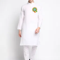 PulseIQ Men Ethnic Motifs Printed Regular Kurta with Pyjamas-12