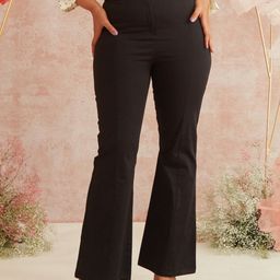 Lea Clothing Co. Women Smart Flared High-Rise Trousers-image-33