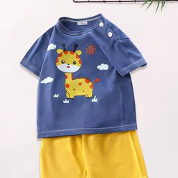 FOREVER FRIDAY Boys Animal Graphic Printed T-shirt with Shorts-image-48